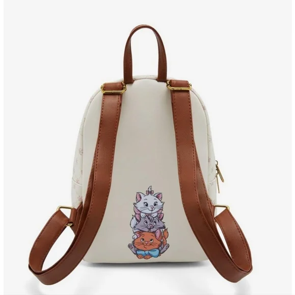 Loungefly Disney Cats Flower Quilt mini Backpack - Picture 3 of 4